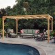 Pergola autoportée en bois lamellé-collé ALICANTE