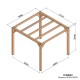 Pergola autoportée en bois lamellé-collé ALICANTE