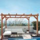 Pergola Sitges autoportée en bois lamellé-collé