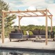 Pergola autoportée Linares en bois lamellé collé