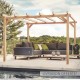 Pergola autoportée Linares en bois lamellé collé