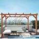 Pergola Sitges autoportée en bois lamellé-collé