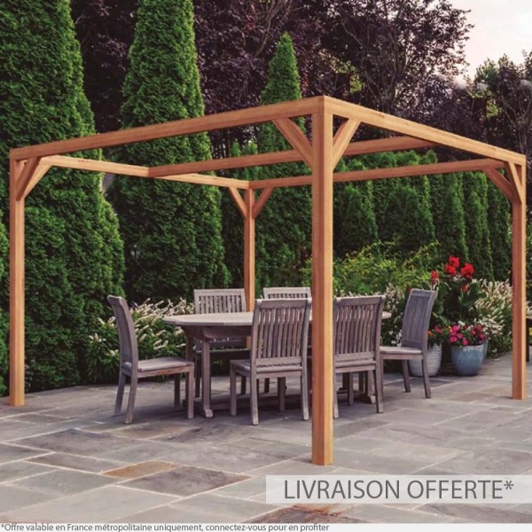 Pergola autoportée Tarragona en bois