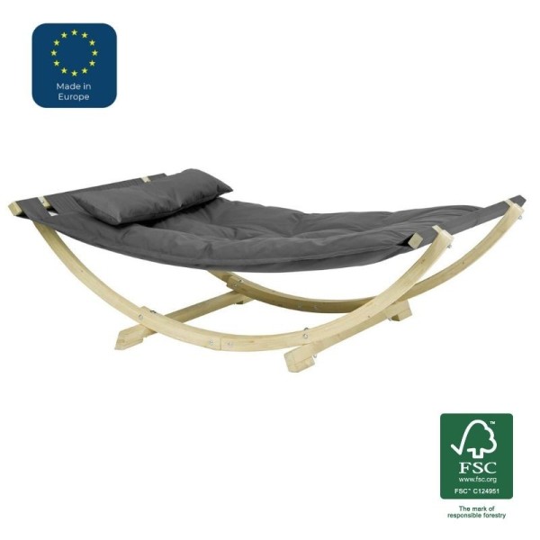 Lit suspendu XXL Lounge Bed Anthracite