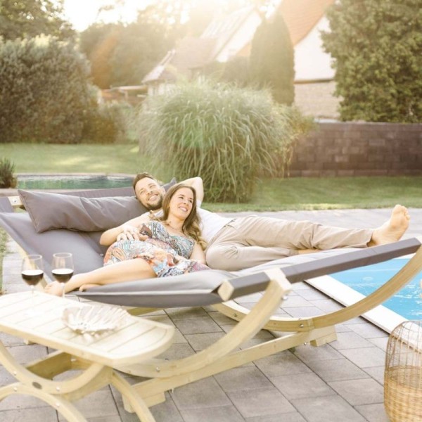 Lit suspendu XXL Lounge Bed Anthracite