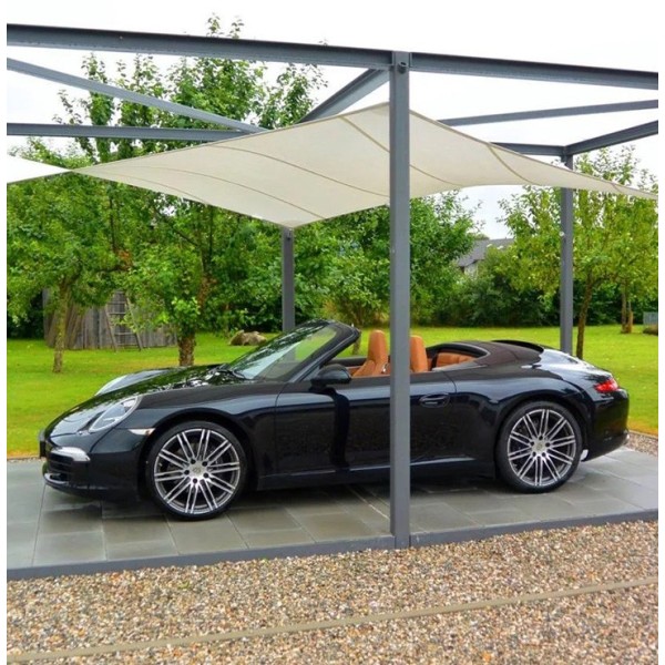Voile d'ombrage pour carport