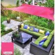 Voile d'ombrage rectangulaire en polyester extensible framboise
