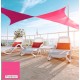 Voile d'ombrage carré en polyester extensible framboise