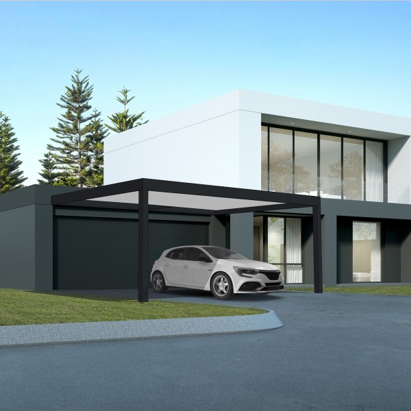 Le carport aluminium adossé