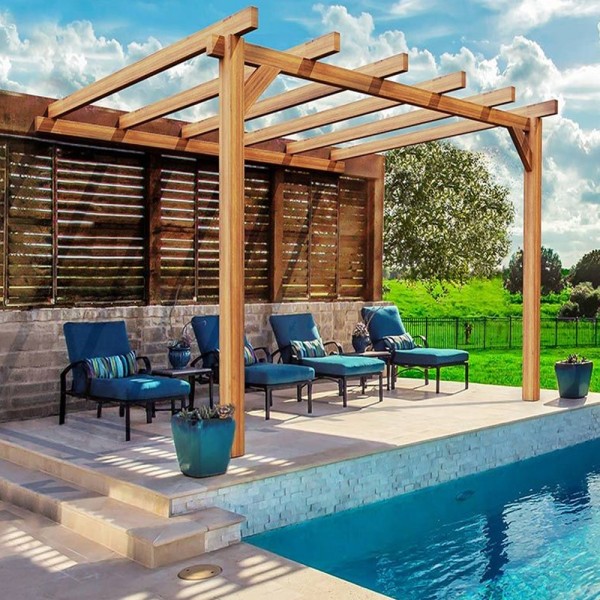 Pergola adossée lamellé-collé ANDORA