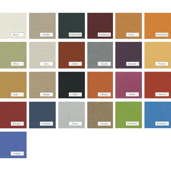 Choix du coloris pour voile imperméable