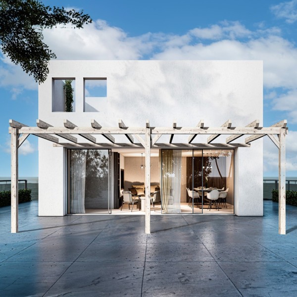 Pergola adossée lamellé-collé SEVILLA