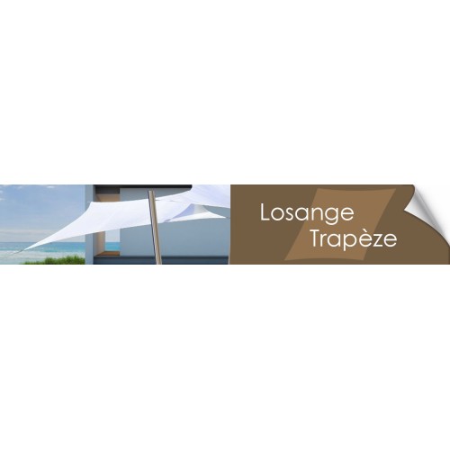 Voile d'ombrage losange et trapèze