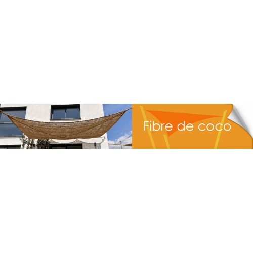 Voile d'ombrage en fibre de coco