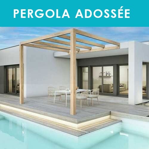 Pergola bois adossée