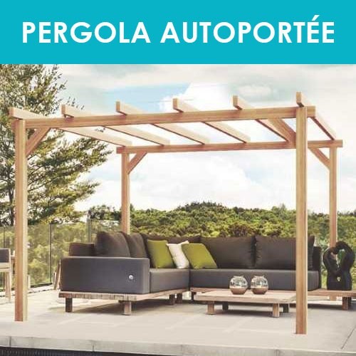 Pergola en bois autoportée