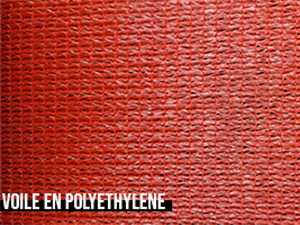 voile d'ombrage rouge en polyéthylène