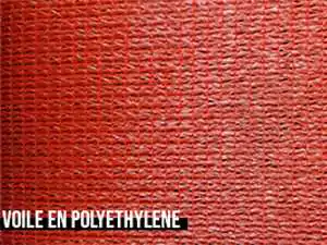 voile d'ombrage rouge en polyéthylène