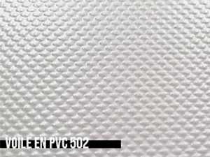 voile d'ombrage blanche en PVC 502