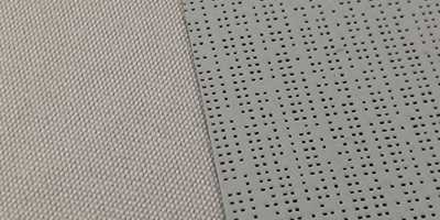 Toile d'ombrage gris en acrylique ou en pvc microperforé pour une pergola adossée