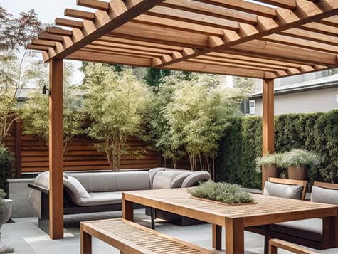 Pergola bois classique