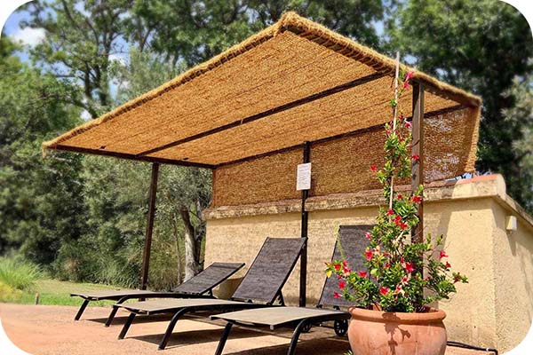Toile d'ombrage en fibre de coco pour pergola