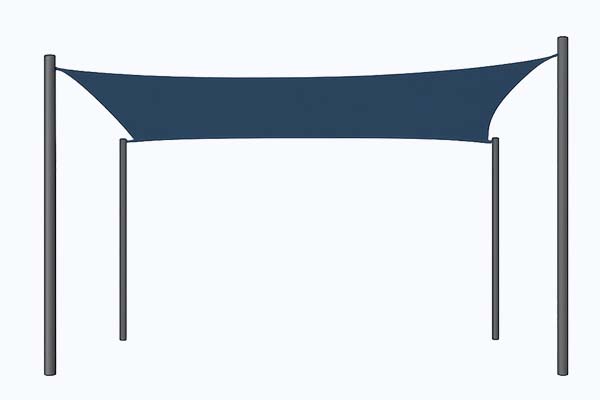 Voile d'ombrage rectangle