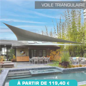 Voile solaire 2 x 4 M, Protection UV 50 + naturel - voile solaire