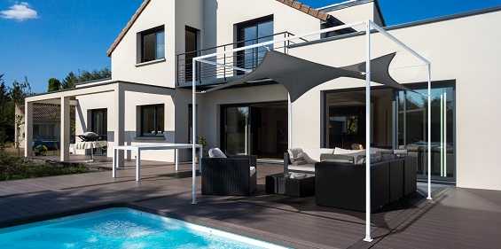 Voile d'ombrage sur mesure