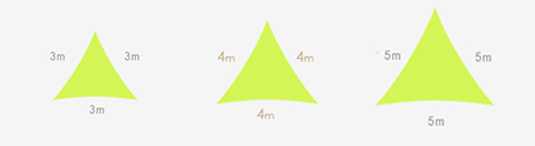 Taille voile d'ombrage triangle Easy Sail