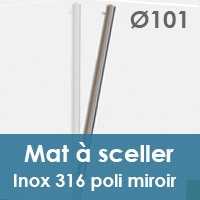 Mat inox 316 poli 101 à sceller