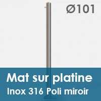 Mat inox 316 poli 101 platine