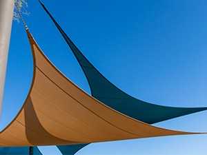 Focus sur la voile d'ombrage triangulaire 5x5x5m