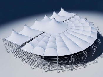 Voile architecturale design permettant de protéger du soleil 