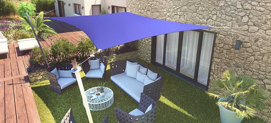 YOUCAI Voile DOmbrage Triangle Auvent Imperméable Toile Protection Solaire Anti Rayons UV pour Extérieur Jardin Terrasse Camping avec Corde Pink 3x3x3M 